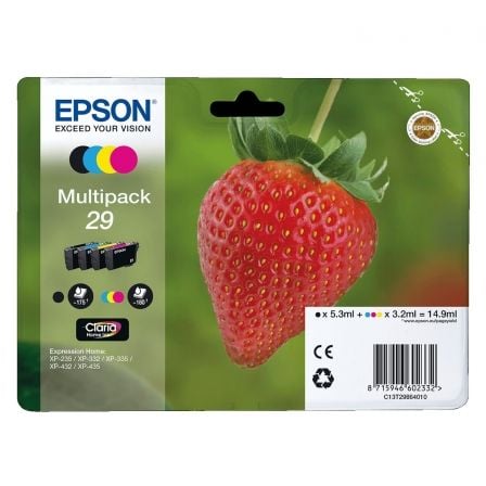 Cartucho de Tinta Original Epson nº29 Multipack/ Negro/ Cian/ Amarillo/ Magenta