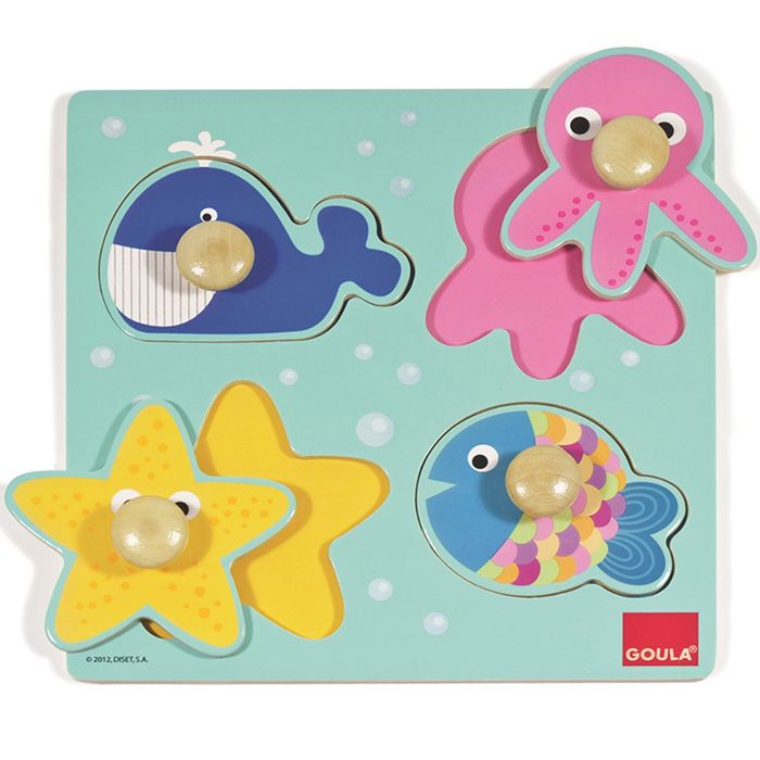 ***DESCATALOGADO cambiar por codigo 53117*** PUZZLE ENCAJES 4 PIEZAS *** PUZZLE MAR ***