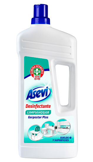 DESINFECTANTE LIMPIADOR MULTISUPERFICE ASEVI GERPOSTAR PLUS *EFICACIA CONTRA VIRUS Y BACTERIAS* SIN LEJIA FORMATO 1280ML REF: 24142