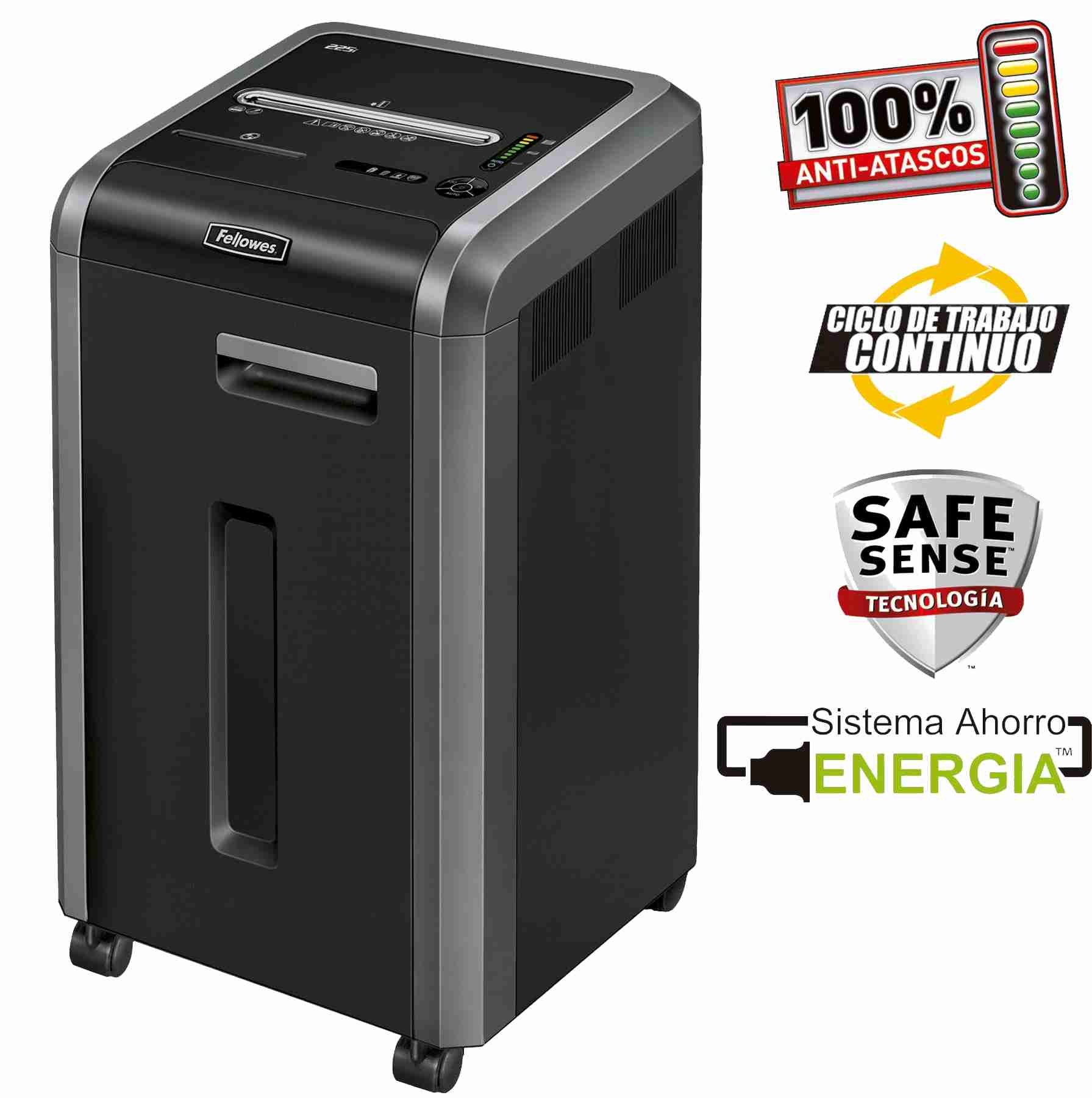 DESTRUCTORA FELLOWES 225 Ci  CORTE PARTICULAS 22 HOJAS 60 LITROS REF: 462201