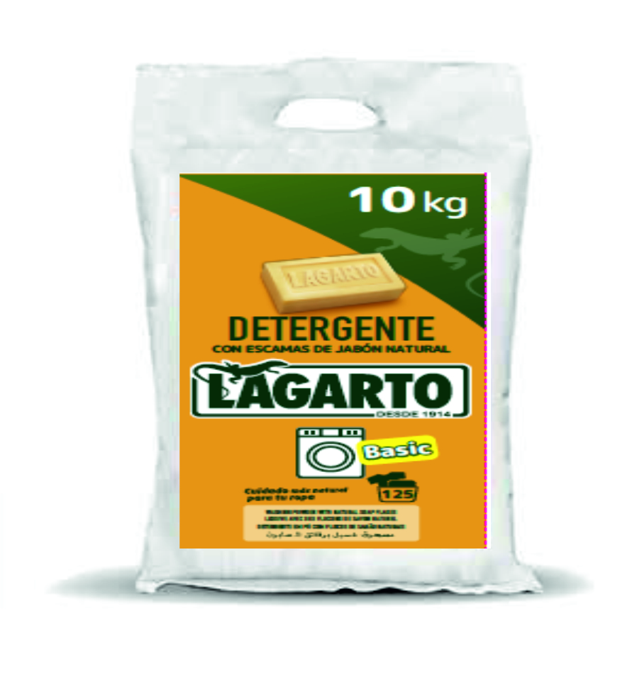 DETERGENTE EN POLVO MAQUINAS BASIC JABON LAGARTO ***SACO 10KG*** MARCA LAGARTO PROFESIONAL REF: 331314