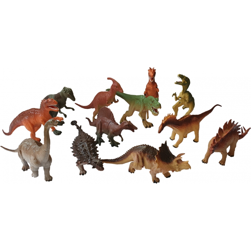 DINOSAURIOS COLECCION DE 12 FIGURAS DIMENSION ENVASE 27X20CM REF. 25610