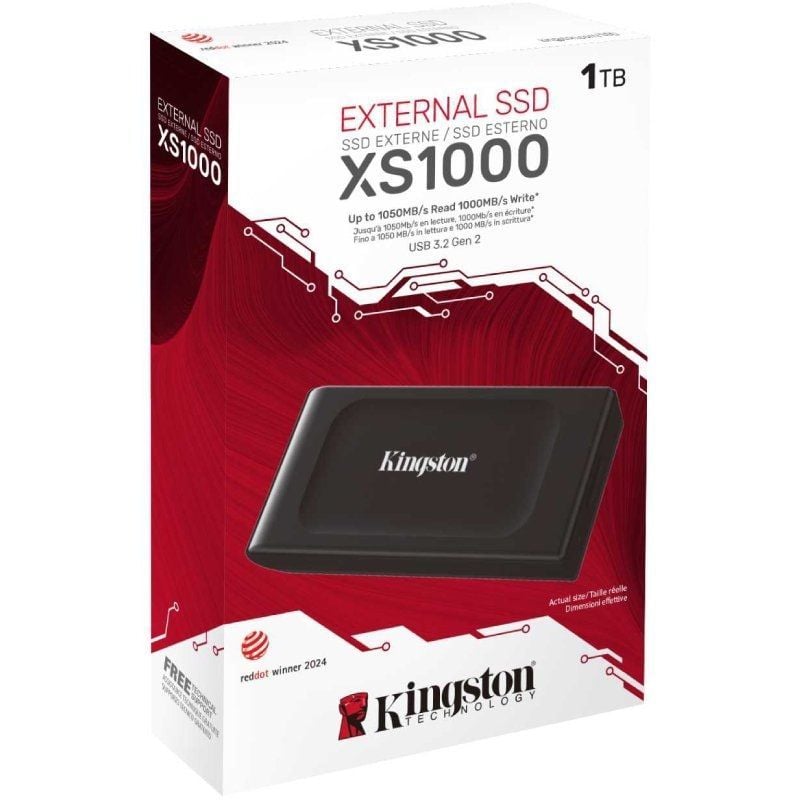 DISCO DURO SSD EXTERNO PORTABLE 1TB USB 3.2 KINGSTON