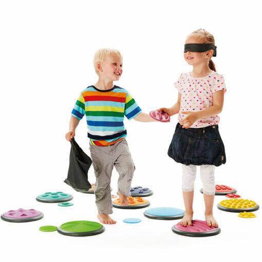 DISCOS TACTILES PLANTARES SET DE 10 DISCOS (5 GRANDES  DE 25CM Y 5 PEQUEÑOS DE 11CM)