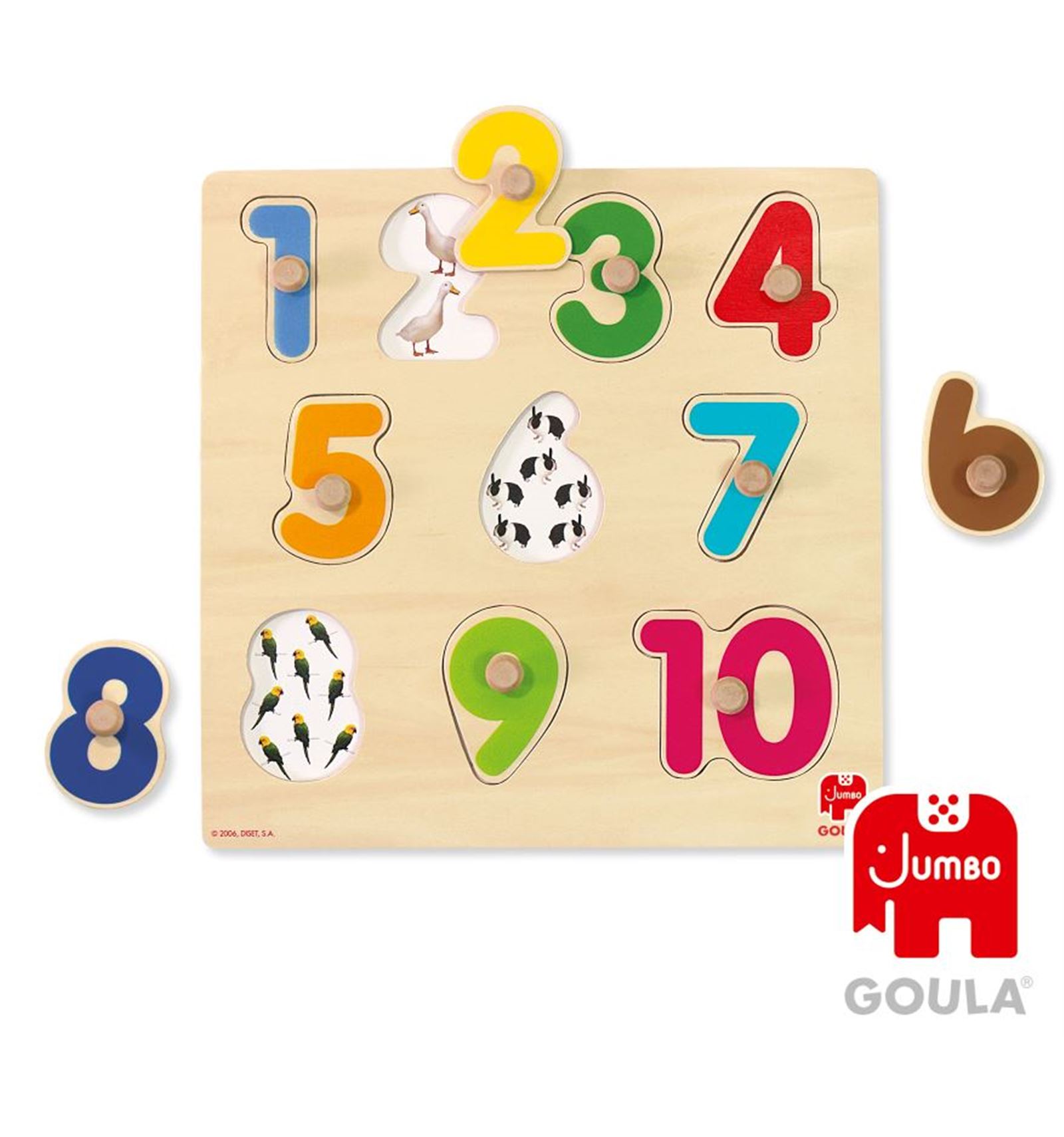 ***Descatalogado cambiar por codigo 53074*** PUZZLE SILUETAS *** NUMEROS  - 10 PIEZAS ***