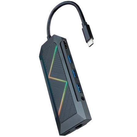 Docking USB Tipo-C Nanocable 10.16.0901/ 3xUSB/ 1xUSB Tipo-C PD/ 1xHDMI/ 1xRJ45/ 1xLector Tarjetas S