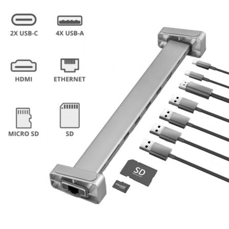 Docking USB Tipo-C Trust Dalyx 23417/ 6xUSB/ 1xHDMI/ 1xRJ45/ 1xUSB Tipo-C/ 1xUSB Tipo-C PD/ 1xLector