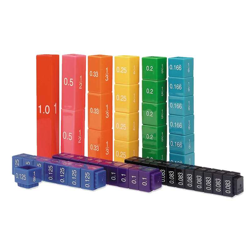 EQUIVALENCY CUBES EQUIVALENCIAS ENTRE FRACCIONES JUEGO REF: F- XLR-LSP2509 / 765023025095