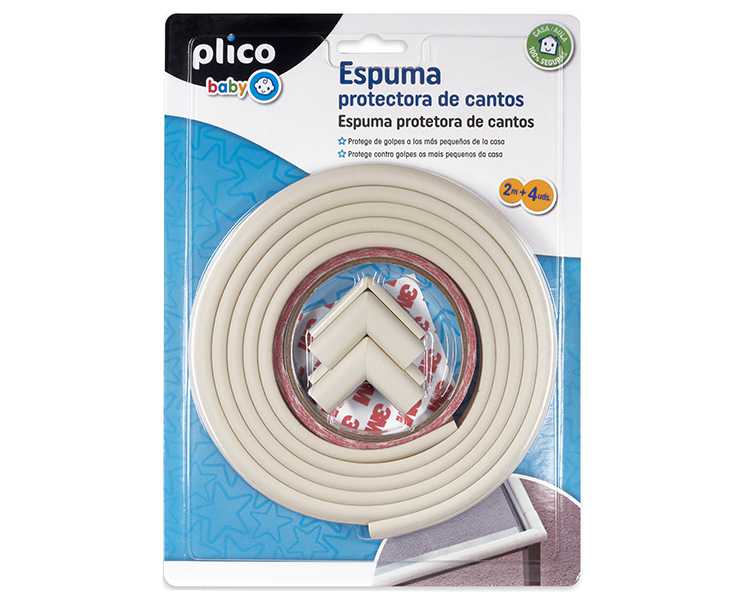 ESPUMA PROTECTORA DE CANTO SEGURIDAD INFANTIL DE 2M Y 4 ESQUINAS REF. P- 14006