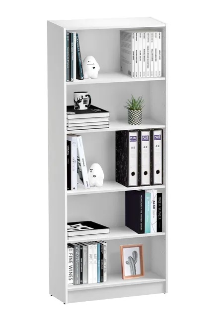 ESTANTERIA LIBRERIA ALTA DE 200X80X30CM BLANCO CON 2 ESTANTES REF: 568651