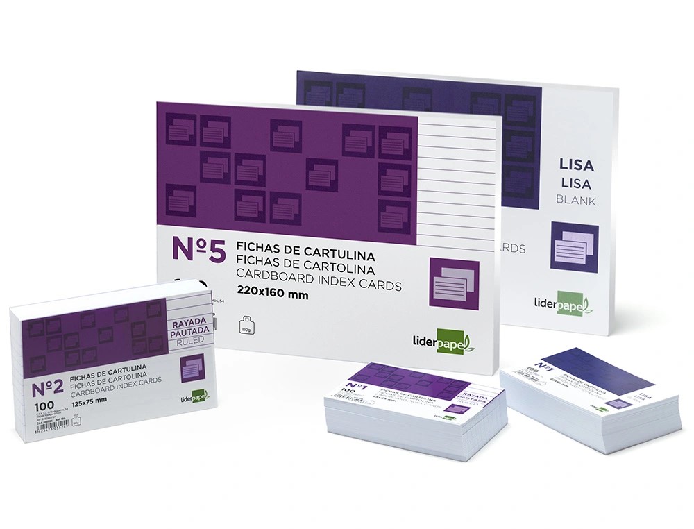 FICHA LISA DE 65X95 LISO PAQUETE DE 100 HOJAS