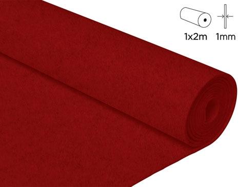 FIELTRO ROLLO 100x200CM ROJO REF: 57117