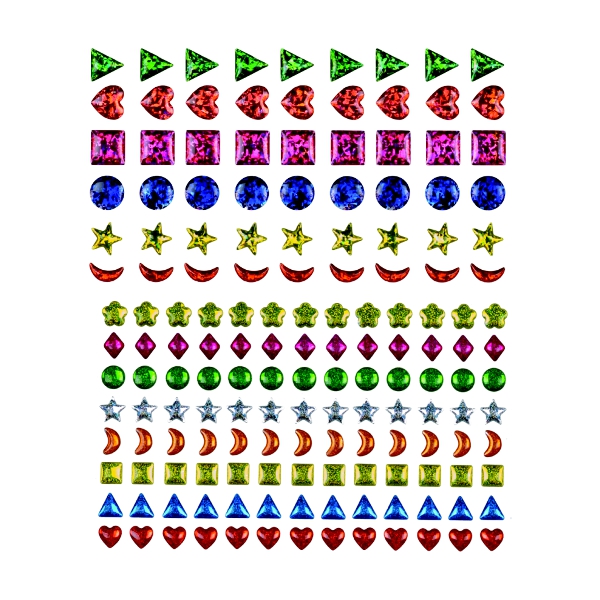 FIGURAS AUTOADHESIVAS RELIEVE COLORES Y FORMAS SURTIDAS 78 PIEZAS REF: 0700119 ***OFERTA***