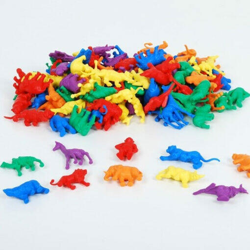 FIGURAS DE GOMA PARA CONTAR ANIMALES SALVAJES SET DE 120 FIGURAS