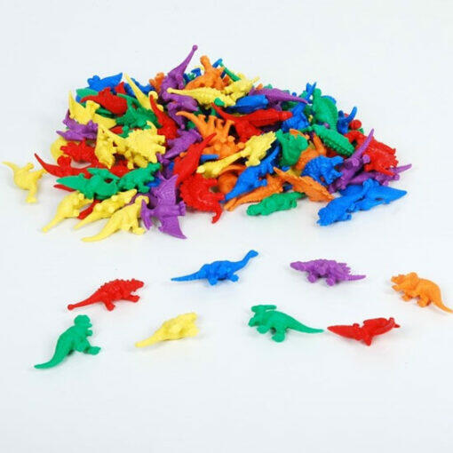 FIGURAS DE GOMA PARA CONTAR DINOSAURIOS SET DE 128 FIGURAS