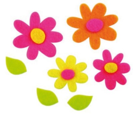 FIGURAS FIELTRO ADHESIVAS FLORES PACK 30 UDS SMART REF. 68004100