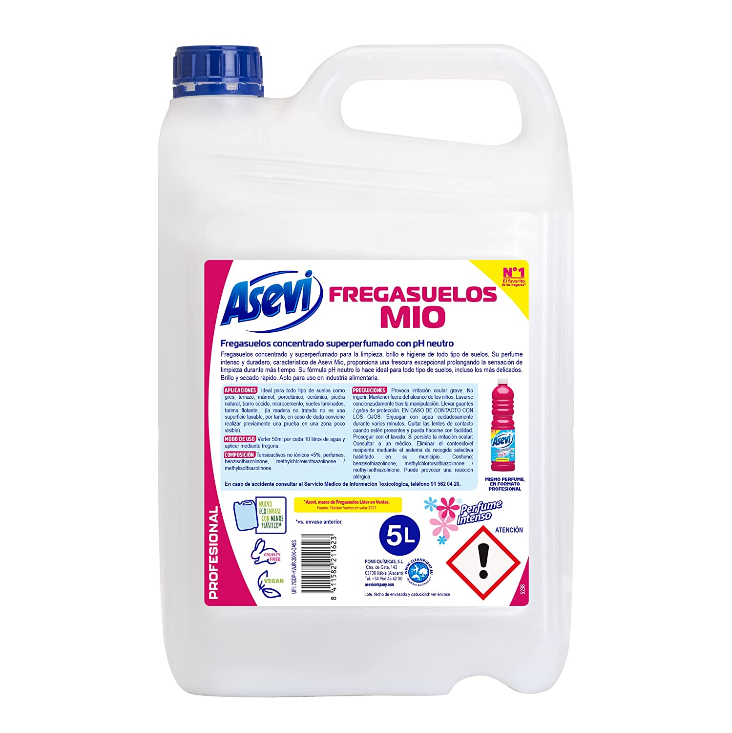 FREGASUELOS PROFESIONAL MIO ASEVI 5 LITROS