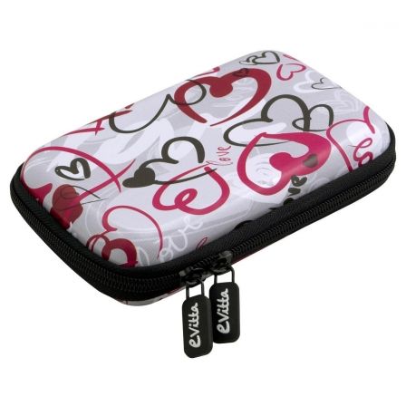 FUNDA PARA DISCO DURO DE 2.5" SEMIRIGIDA E-VITTA HDD CRAZY BANDAS ELASTICAS Y DOBLE CREMALLERA REF. EVHD000013