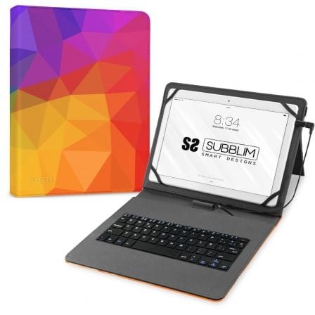 Funda con Teclado Subblim Keytab USB 11" Triángulos USB para Tablets de 11"