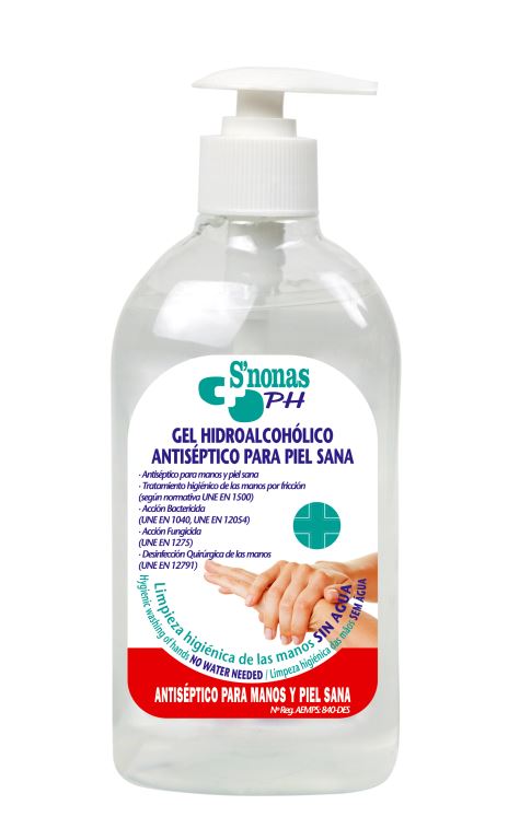 GEL HIDROALCOHOLICO DESINFECTANTE CON DOSIFICADOR MAXIMA HIGIENE 500ML REF: 10143