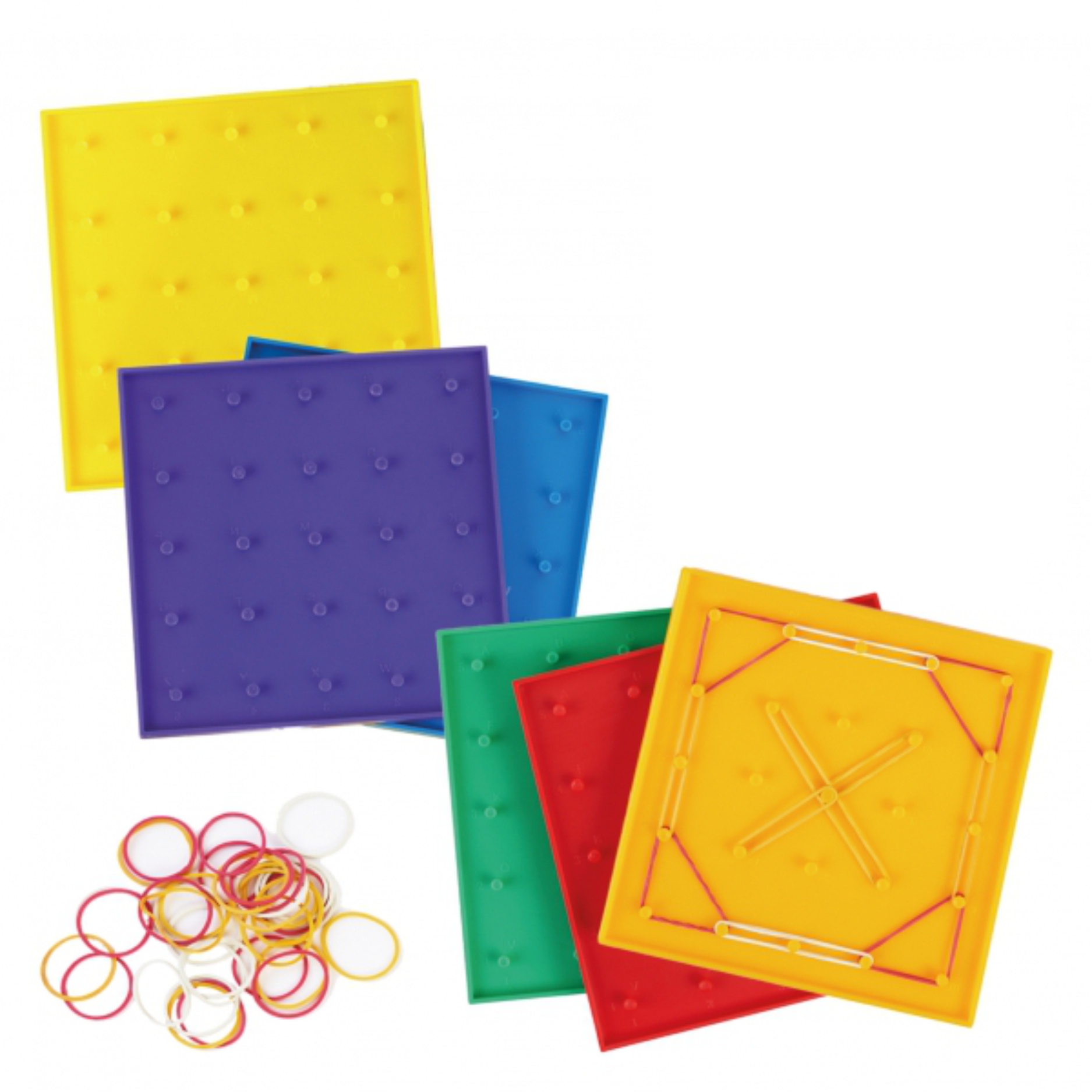 GEOPLANOS PACK DE 6 UNIDADES EN 6 COLORES