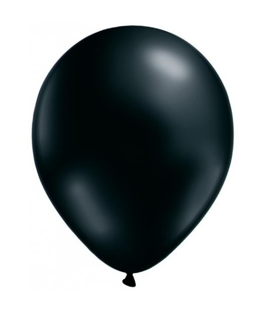 GLOBOS  LATEX TAMAÑO NORMAL UNICOLOR ***NEGRO*** BOLSA DE 100 UNIDADES