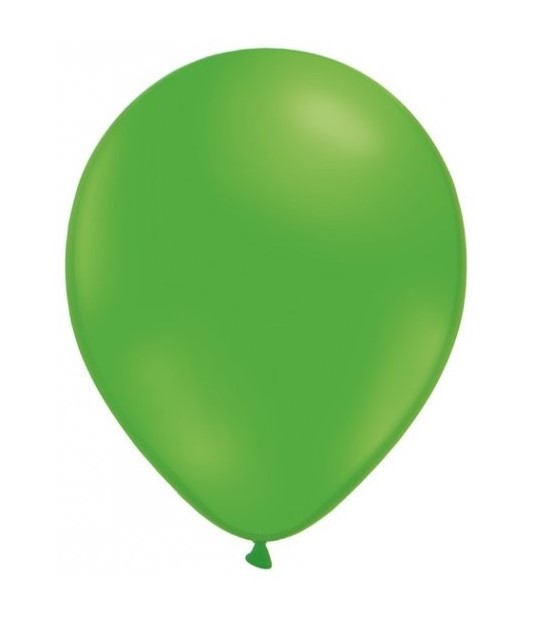 GLOBOS  LATEX TAMAÑO NORMAL UNICOLOR ***VERDE*** BOLSA DE 100 UNIDADES