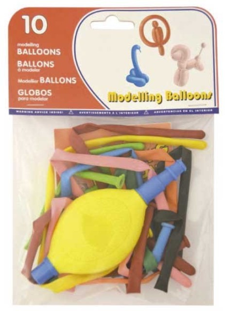 GLOBOS PARA MODELAR + INFLADOR 10 UDS REF. 54705