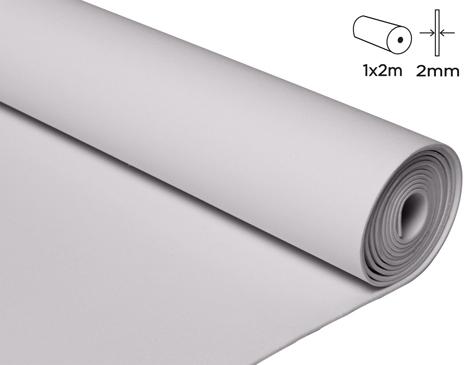 GOMA EVA EN ROLLO ***BLANCO*** DE 100X200CM X2MM GROSOR REF: 22700