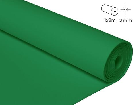 GOMA EVA EN ROLLO ***VERDE*** DE 100X200CM X2MM GROSOR REF: 22745