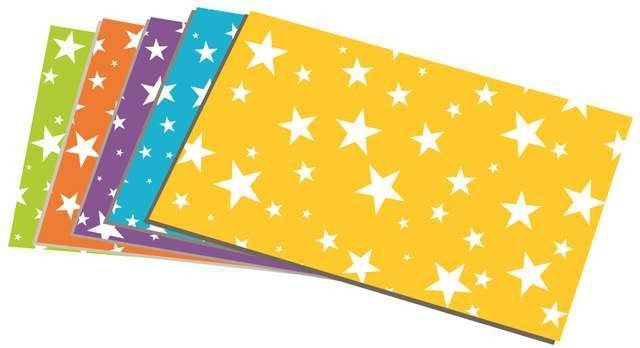 GOMA EVA ESTAMPADO ESTRELLAS ENVASE 5 LAMINAS 45X60CM REF: 41033599 CARCHIVO