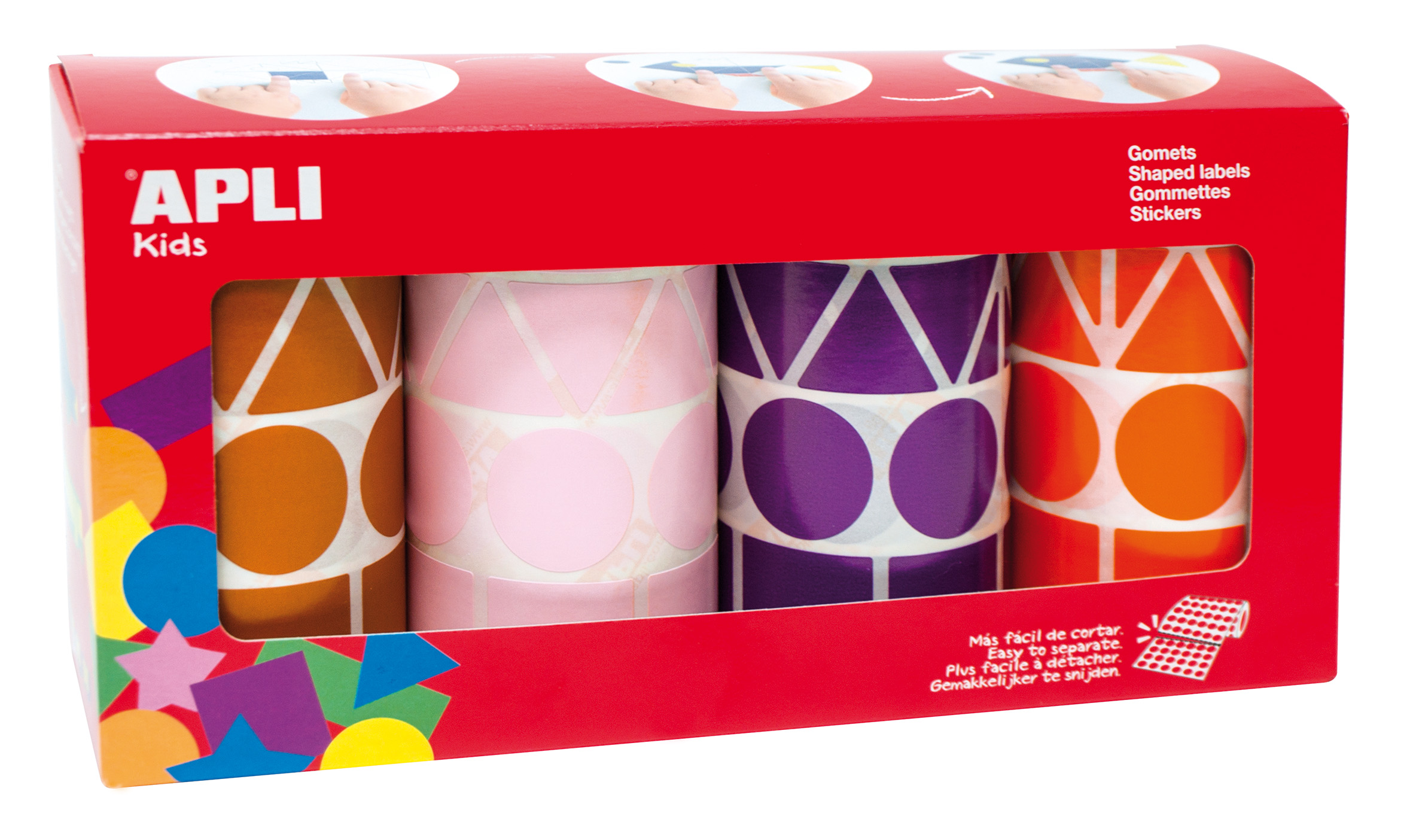 GOMETS ROLLO 4 MODELOS Y 4 COLORES (MARRON/ROSA/VIOLETA/NARANJA) APLI REF. 11913