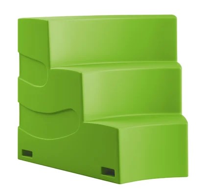 GRADA CURVA 45º 147CM ANCHO X 117CM PROFUNDIDAD X 118CM ALTURA