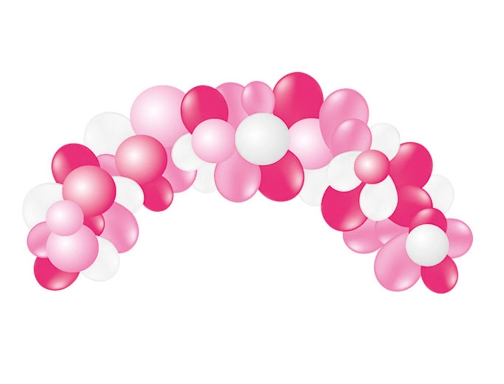 GUIRNALDA DE GLOBOS ***ARCO BABY PINK ROSA 55 UNIDADES*** FABRICADO LATEX BIODEGRADABLE