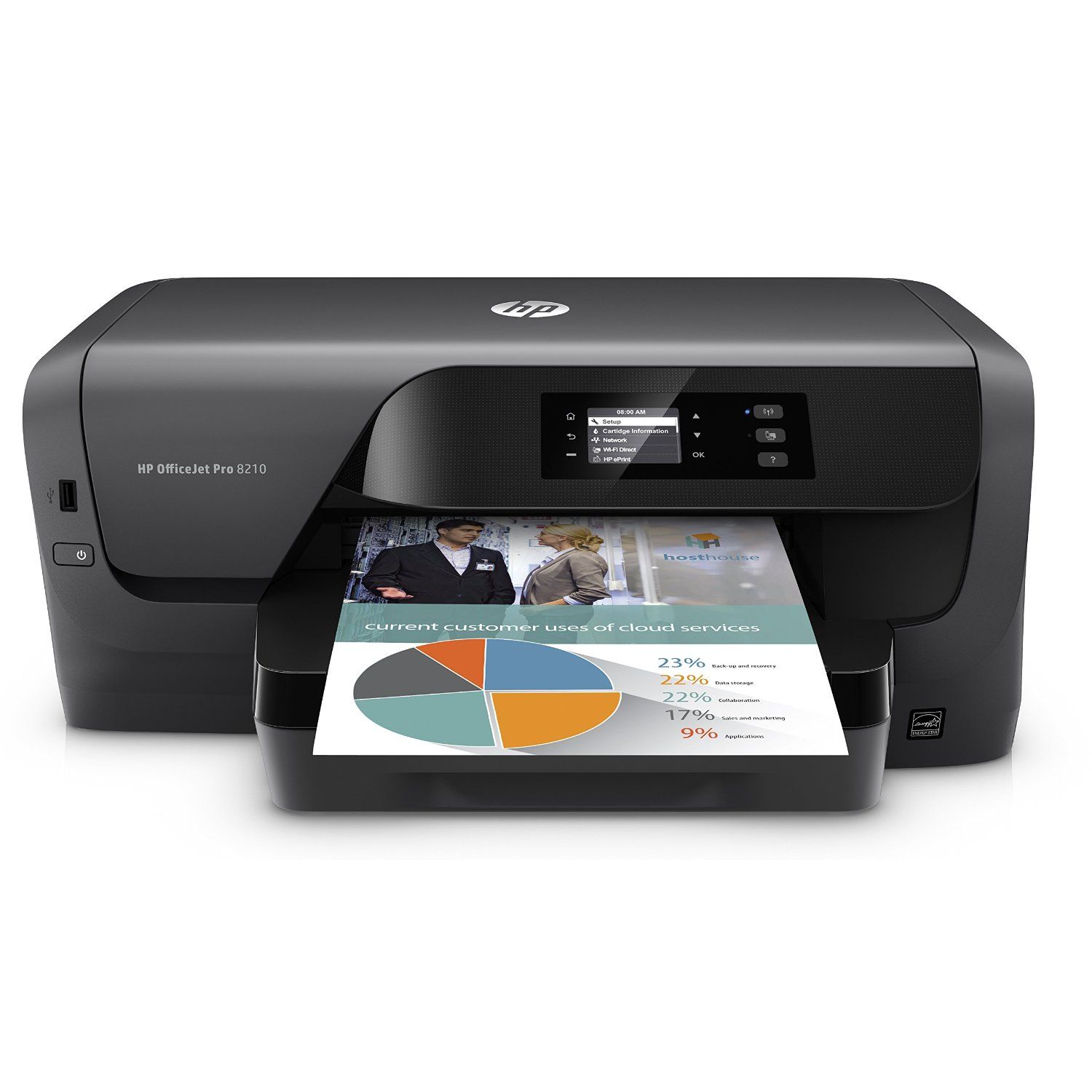 IMPRESORA HP OFFICEJET PRO 8210 - WIFI - DUPLEX - 1200X1200PPP 22/18 PAGINAS POR MINUTO CAPACIDAD 250 HOJAS CARTUCHOS 953XL REF. HP-OFFICEJET PRO 8210