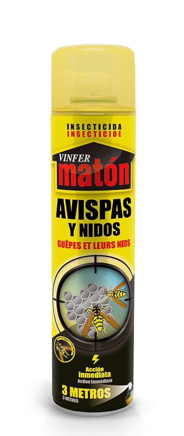 INSECTICIDA AVISPAS Y AVISPEROS EXTERIOR ALCANCE 4 METROS ACCION INMEDIATA PROFESIONAL 600ML