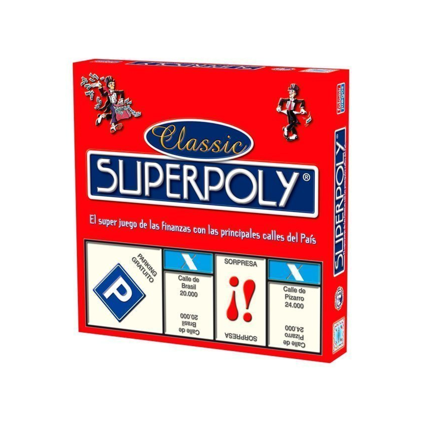 JUEGO DE MESA SUPERPOLY CON LAS PRINCIPALES CALLES DEL PAÍS