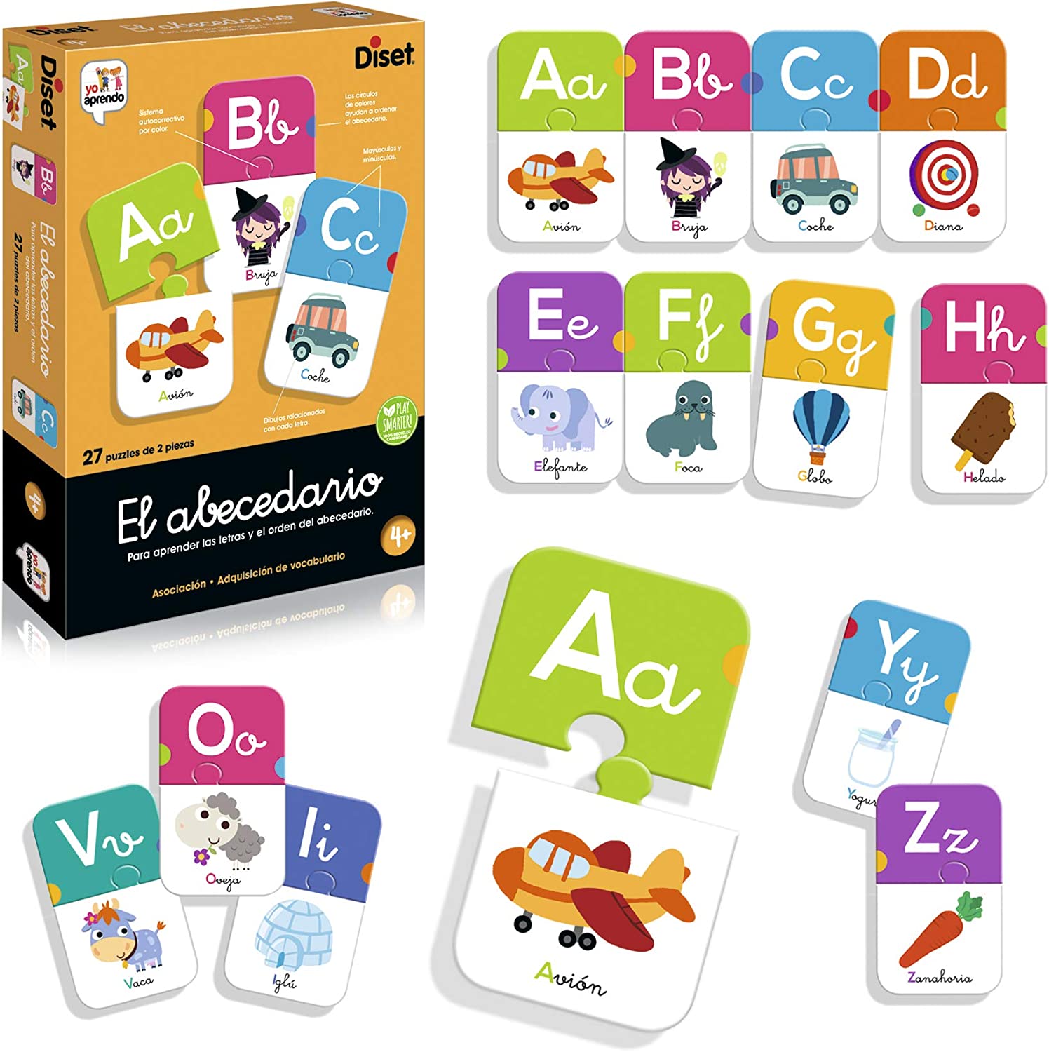 JUEGO EDUCATIVO PARA APRENDER LAS LETRAS Y EL ABECEDARIO DE DISET REF: DISET