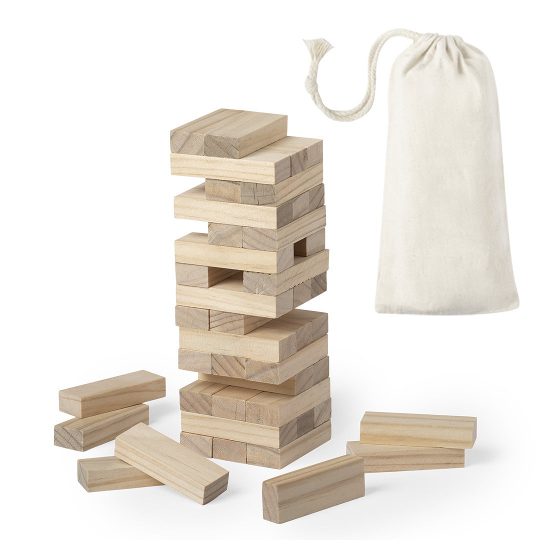 JUEGO TORRE EQUILIBRIO MADERA CON BOLSA