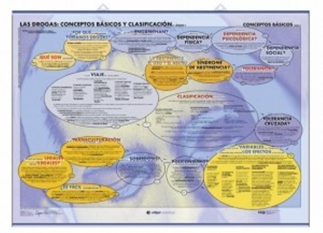 LAMINA LAS DROGAS CONCEPTOS BASICOS 140X100CM REF:800