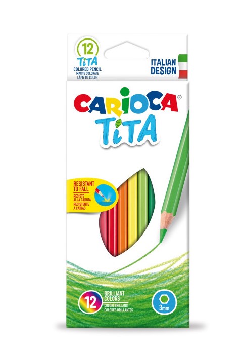 LAPICES DE COLORES CARIOCA 12 COLORES HEXAGONALES REF: 42793