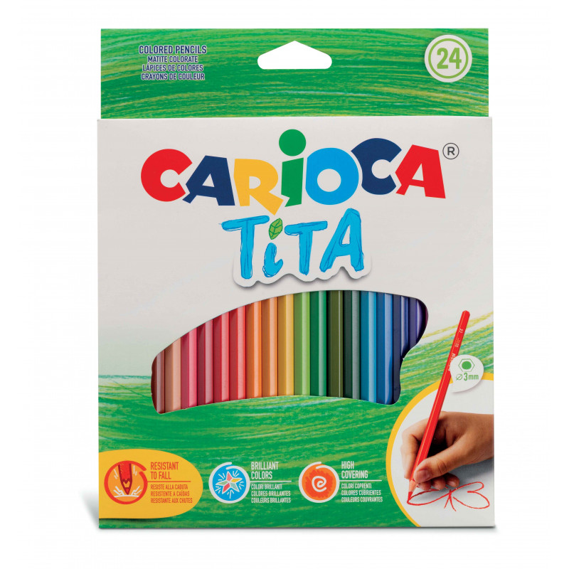 LAPICES DE COLORES CARIOCA 24 COLORES HEXAGONALES REF: 42794
