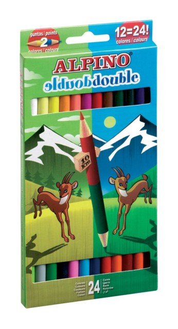 LAPICES DE COLORES DOBLE PUNTA ALPINO 12 LAPICES REF: AL000169