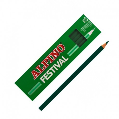 LAPIZ ALPINO FESTIVAL VERDE OSCURO 12 UNIDADES REF. C0131009