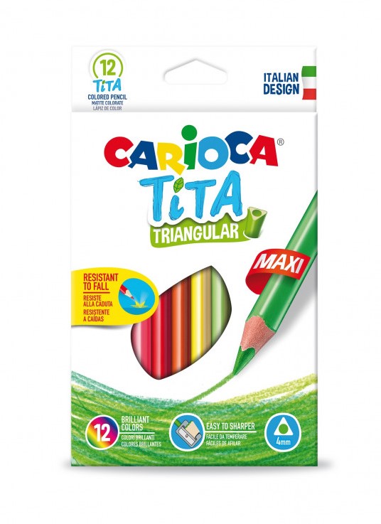 LAPIZ DE COLOR CARIOCA ***MAXI TRIANGULAR 12 COLORES*** REF: 42791