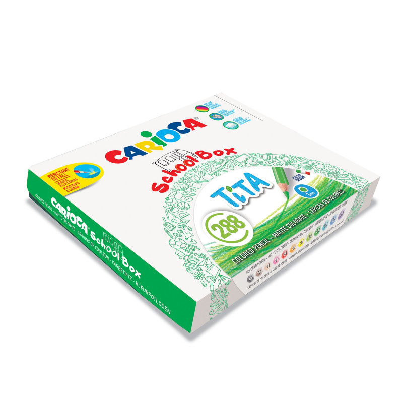 LAPIZ DE COLORES CARIOCA TITA  ***SCHOOL BOX 288 LAPICES***COLORES SURTIDOS REF: 42833