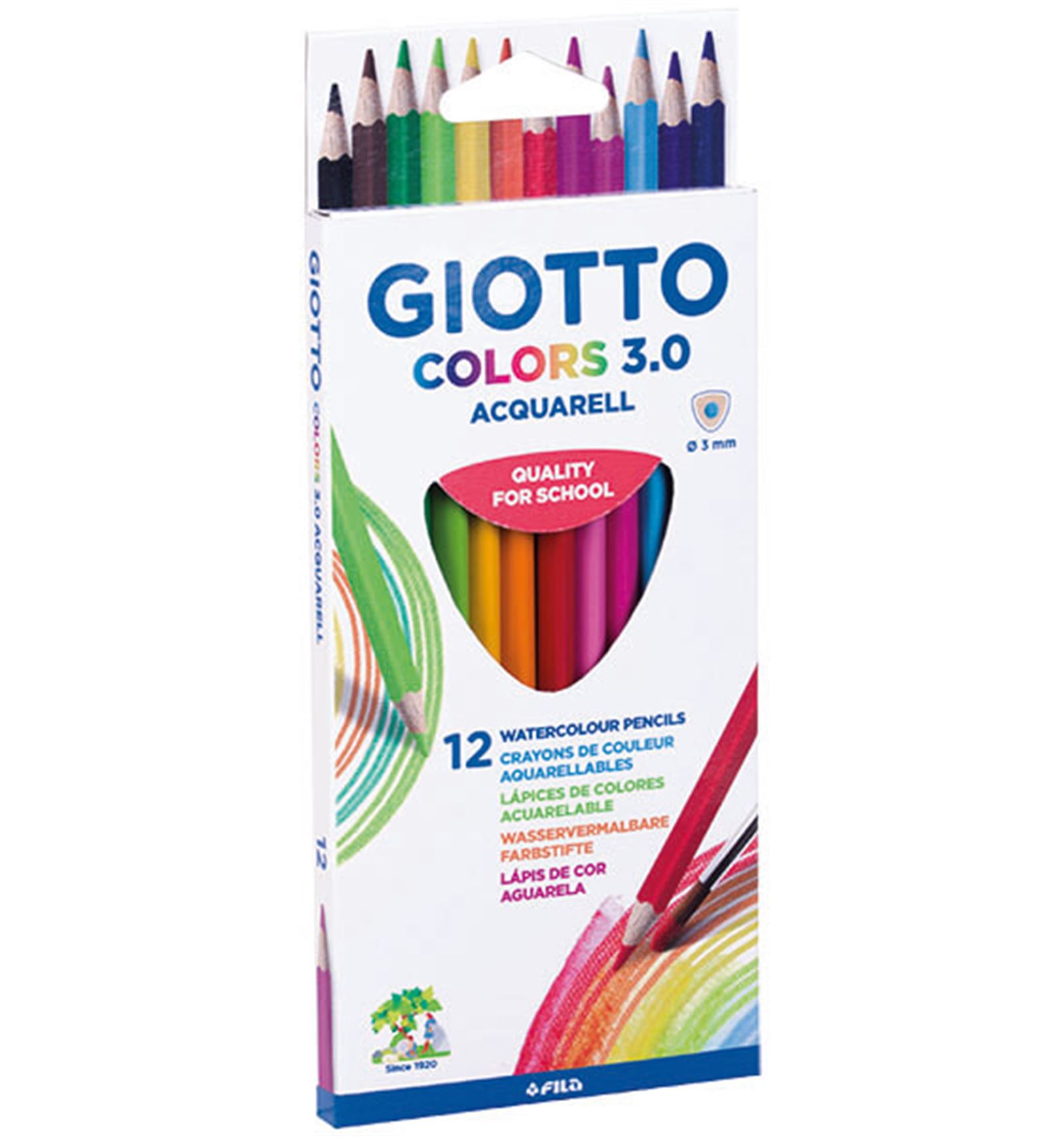 LAPIZ GIOTTO ACUARELABLE  ESTUCHE 12 COLORES REF.255700