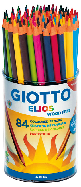 LAPIZ GIOTTO ELIOS TRIANGULAR BOTE DE 84 LAPICES DE COLORES REF: 516000