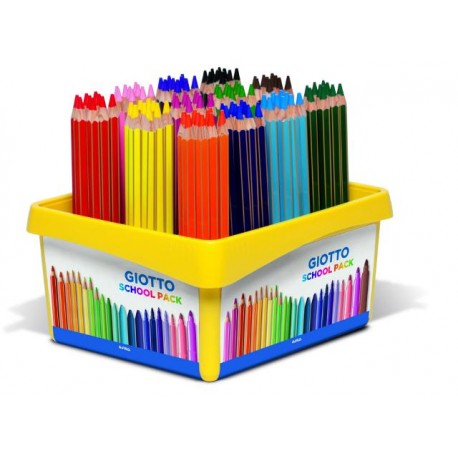 LAPIZ GIOTTO MEGA SCHOOL PACK CAJA CON 108 COLORES  GRUESOS REF: F523500