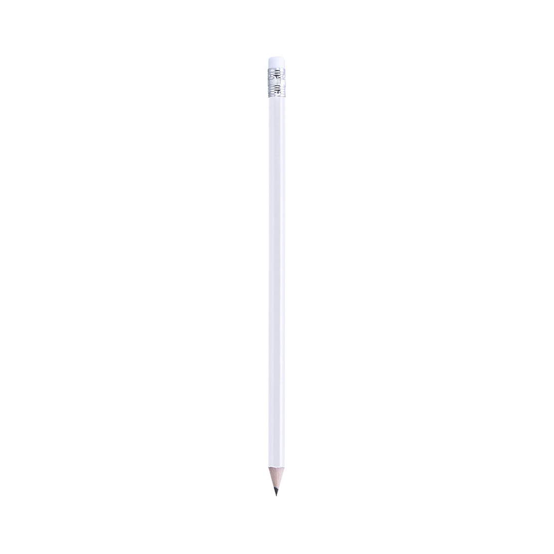 LAPIZ GRAFITO CON GOMA  COLOR MADERA *** BLANCO *** REF.8587